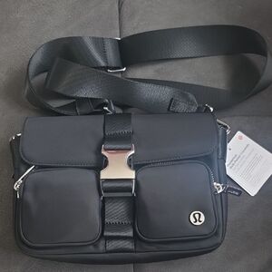 lululemon athletica Black Messenger Bag